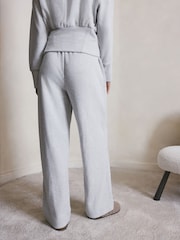 Grey Ribbed Flared Joggers - Image 4 of 5