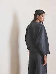 Grey Brushed Wide Sweatshirt - Image 4 of 9