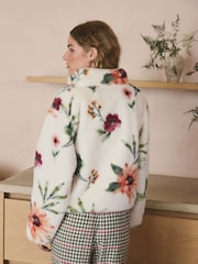 Ecru Floral N.Premium Faux Fur Fleece - Image 3 of 5