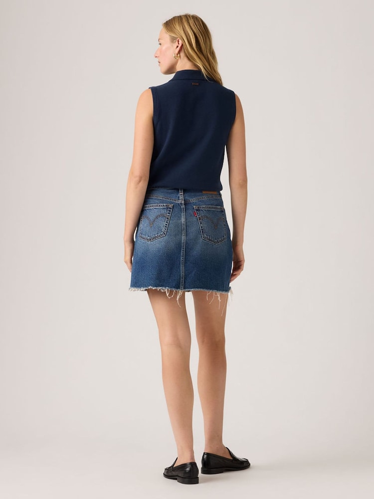 Levi's Free Lunch Skirt Deconstructed Denim Skirt - Image 2 of 3