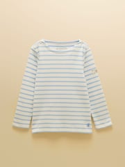 Joules Girls' Harbour Blue and Pink Two Pack Stripe Long Sleeve Top - Image 5 of 7