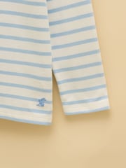Joules Girls' Harbour Blue and Pink Two Pack Stripe Long Sleeve Top - Image 7 of 7