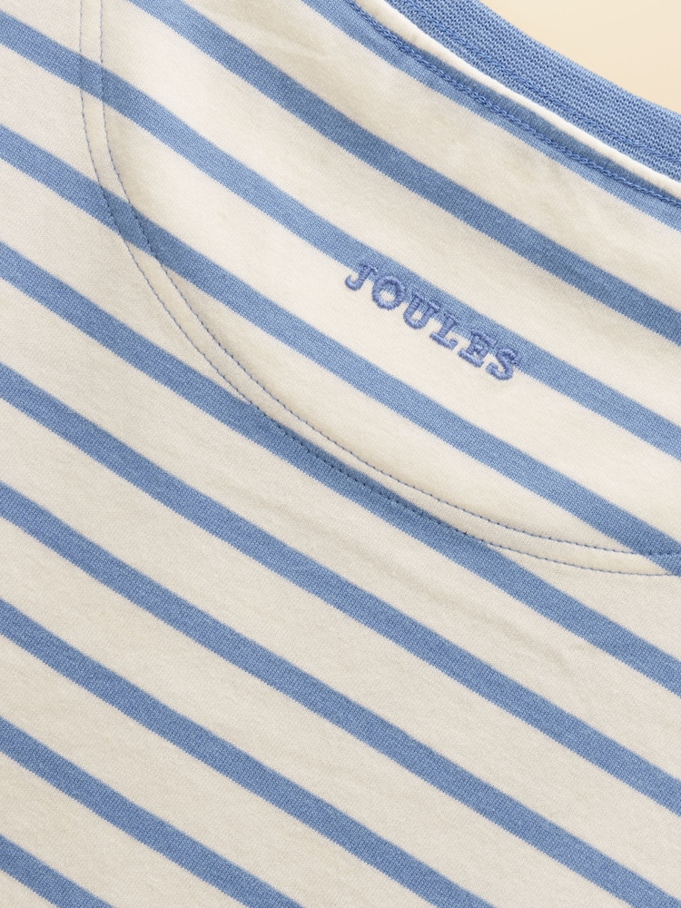 White & Blue Striped Horse - Μπλούζα Joules Astra με απλικέ βαμβακερό σχέδιο για Κορίτσια - Εικόνα 7 του 7