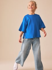 أزرق كوبالت - Oversized Boxy Heavyweight T-Shirt (3-16yrs) - صورة 2 من 8