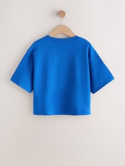 أزرق كوبالت - Oversized Boxy Heavyweight T-Shirt (3-16yrs) - صورة 6 من 8