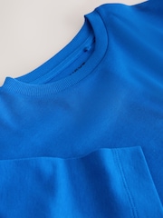 أزرق كوبالت - Oversized Boxy Heavyweight T-Shirt (3-16yrs) - صورة 8 من 8