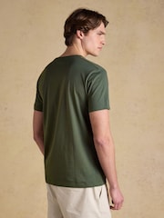 Joules Everyday Khaki Green Classic Fit Cotton T-Shirt - Image 2 of 7