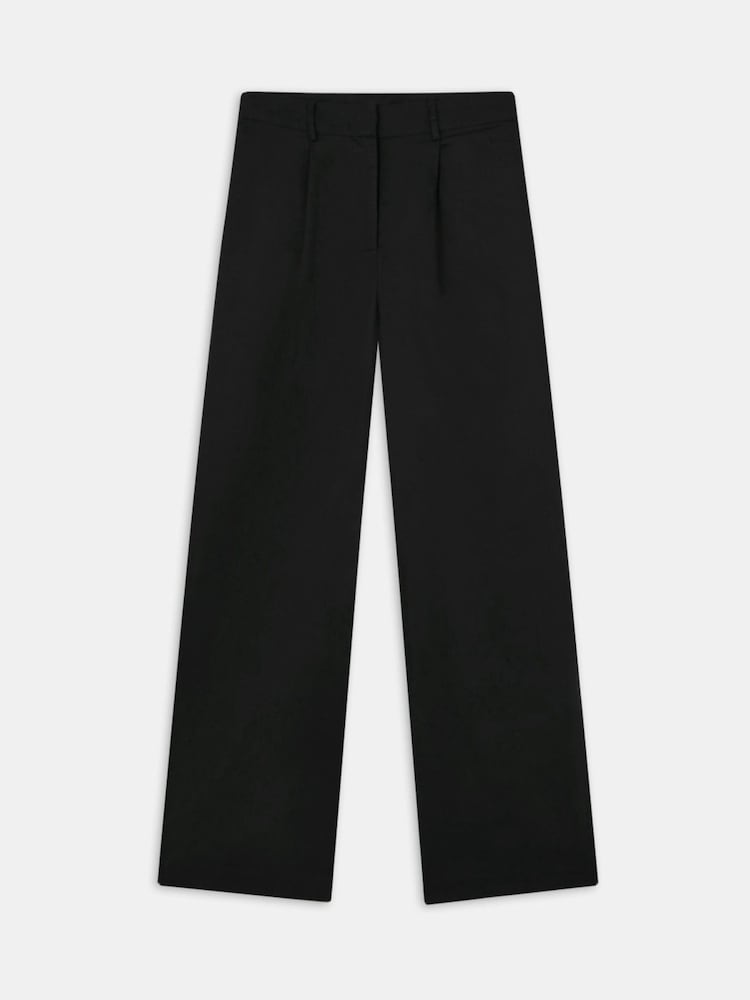 TALA Black Heavyweight Linen Tailored Wide Leg Trousers - Image 3 of 3