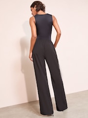 Friends Like These X Lucy Mecklenburgh Black Boucle Side Stripe Trousers - Image 5 of 5