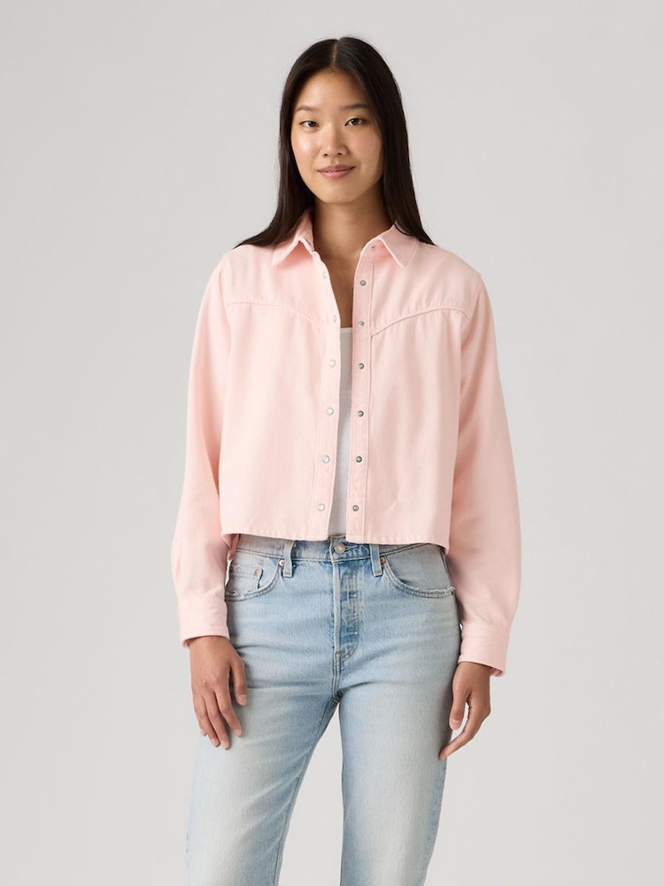 Levi's Dusty Crystal Pink Logan Tencel Shirt - Image 1 of 4