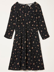 FatFace Anya Black Ditsy Pop Petite Dress - Image 5 of 6