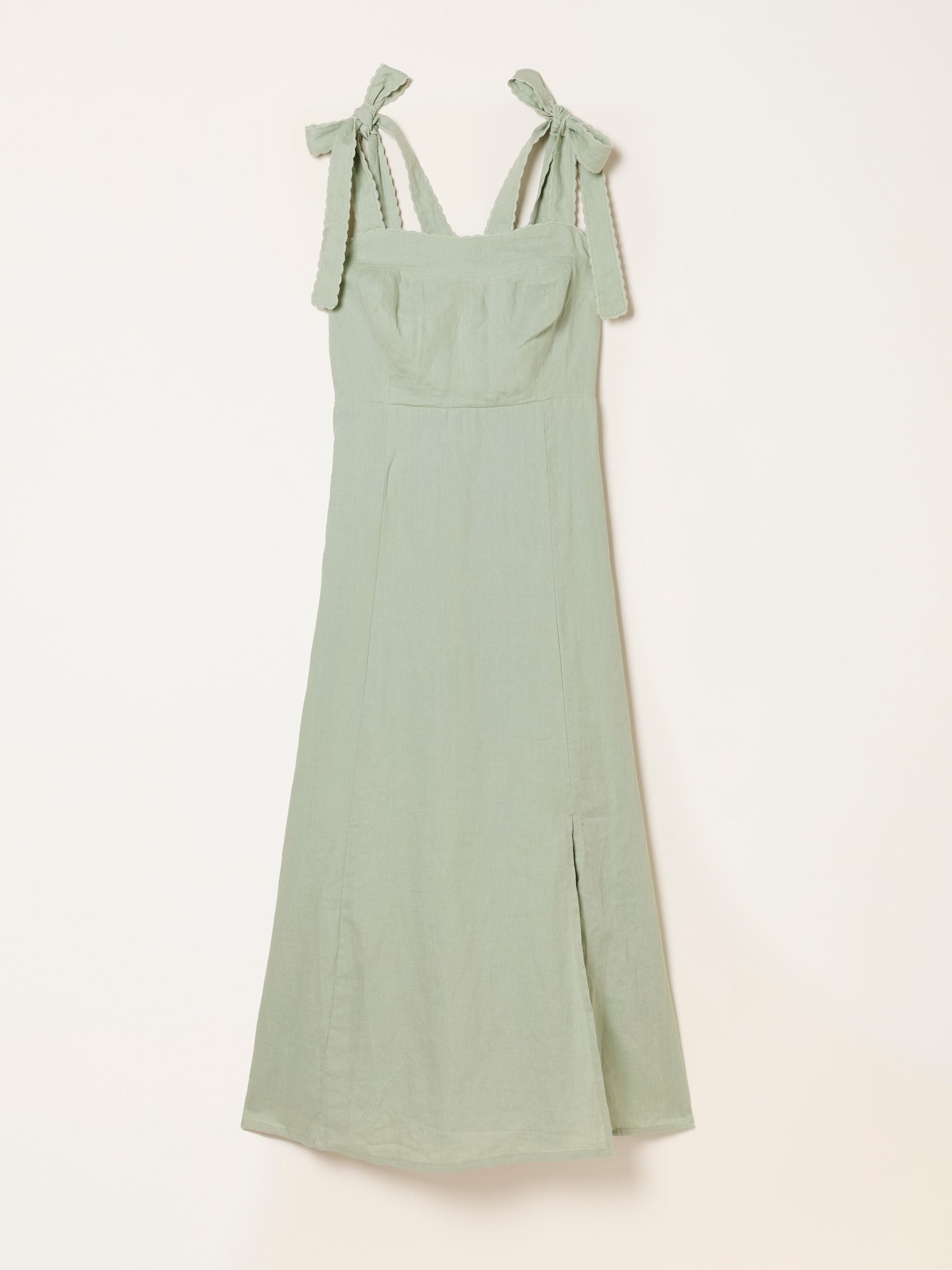 Buy FatFace Delphine Green Petite Linen Midi Dress from the Next