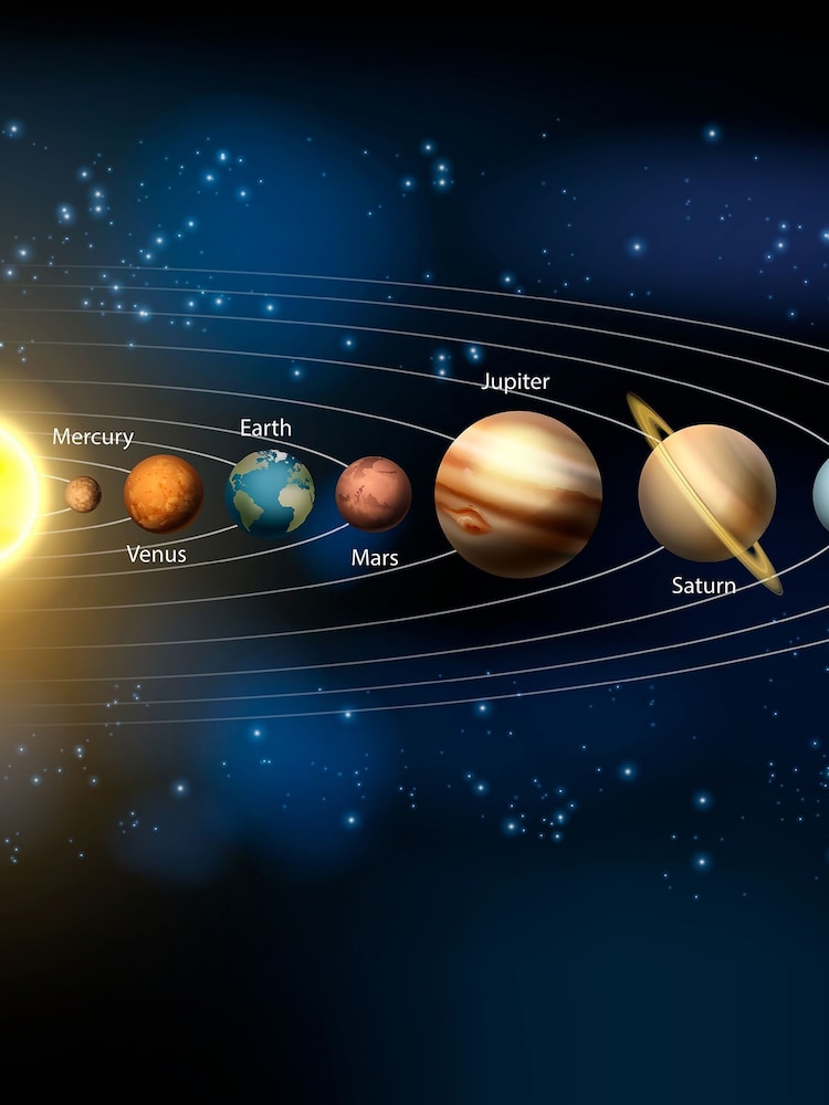Origin Murals Multi Planets Matte Non Woven A3 Mural Sample - Image 1 of 2 Origin Murals Multi Planets Matte Non Woven A3 Mural Sample - Image 1 of 2
