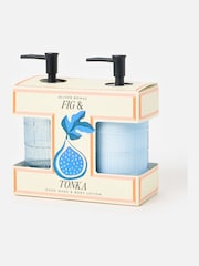 Oliver Bonas Pink Fig & Tonka Scented Hand Wash & Moisturiser Set - Image 1 of 3