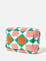 Oliver Bonas Pink Patchwork Corduroy Wash Bag - Image 2 of 4