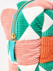 Oliver Bonas Pink Patchwork Corduroy Wash Bag - Image 4 of 4