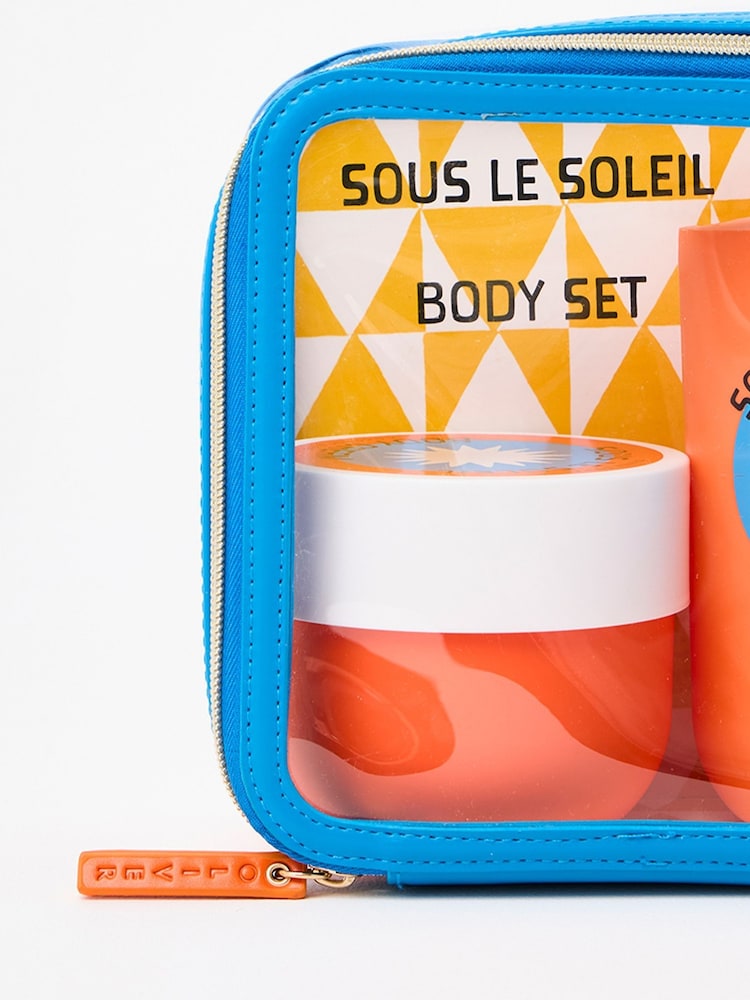 Oliver Bonas Clear Sous Le Soleil Body Care Duo & Wash Bag Set - Image 4 of 4
