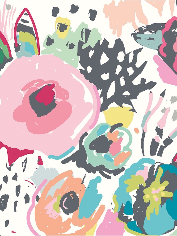 Origin Murals Pink Abstract Floral Matte Non Woven A3 Mural Sample - Image 1 of 2 Origin Murals Pink Abstract Floral Matte Non Woven A3 Mural Sample - Image 1 of 2