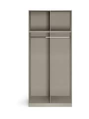 Rauch Metallic Grey Bayla Wood and Mirror Semi Fitted 4 Door Wardrobe - Image 5 of 6