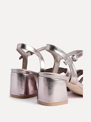 Linzi Silver Flair Heeled Sandals With Cross Front Straps - Image 6 of 6