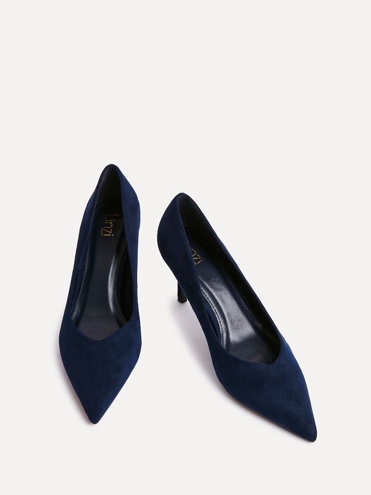 Linzi Blue Classic V-Cut Vamp Court Shoes - Image 5 of 5