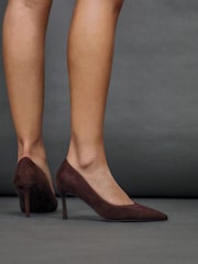 Linzi Brown Classic V-Cut Vamp Court Shoes - Image 1 of 5