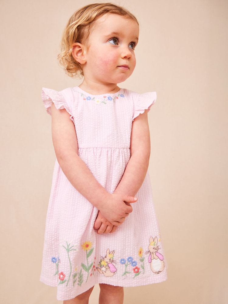 JoJo Maman Bébé Embroidered Dress & Knicker Set - Imaginea 2 din 7