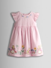 JoJo Maman Bébé Embroidered Dress & Knicker Set - Imaginea 3 din 7