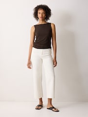 Jigsaw Brown Straight Neck Vest - Image 4 of 5