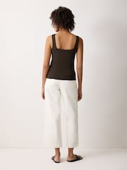 Jigsaw Brown Straight Neck Vest - Image 5 of 5