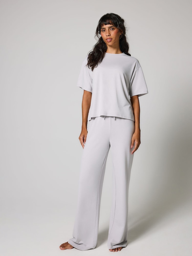 LOVALL Grey Soft Touch Wide Leg Tall Loungewear Sets - Image 1 of 5