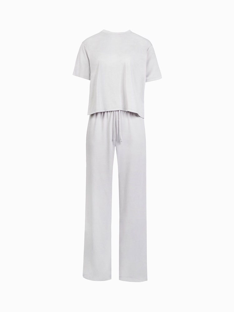 LOVALL Grey Soft Touch Wide Leg Tall Loungewear Sets - Image 5 of 5