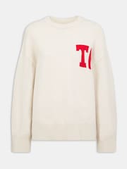 TALA White T Logo Knit Sweater - Image 3 of 3