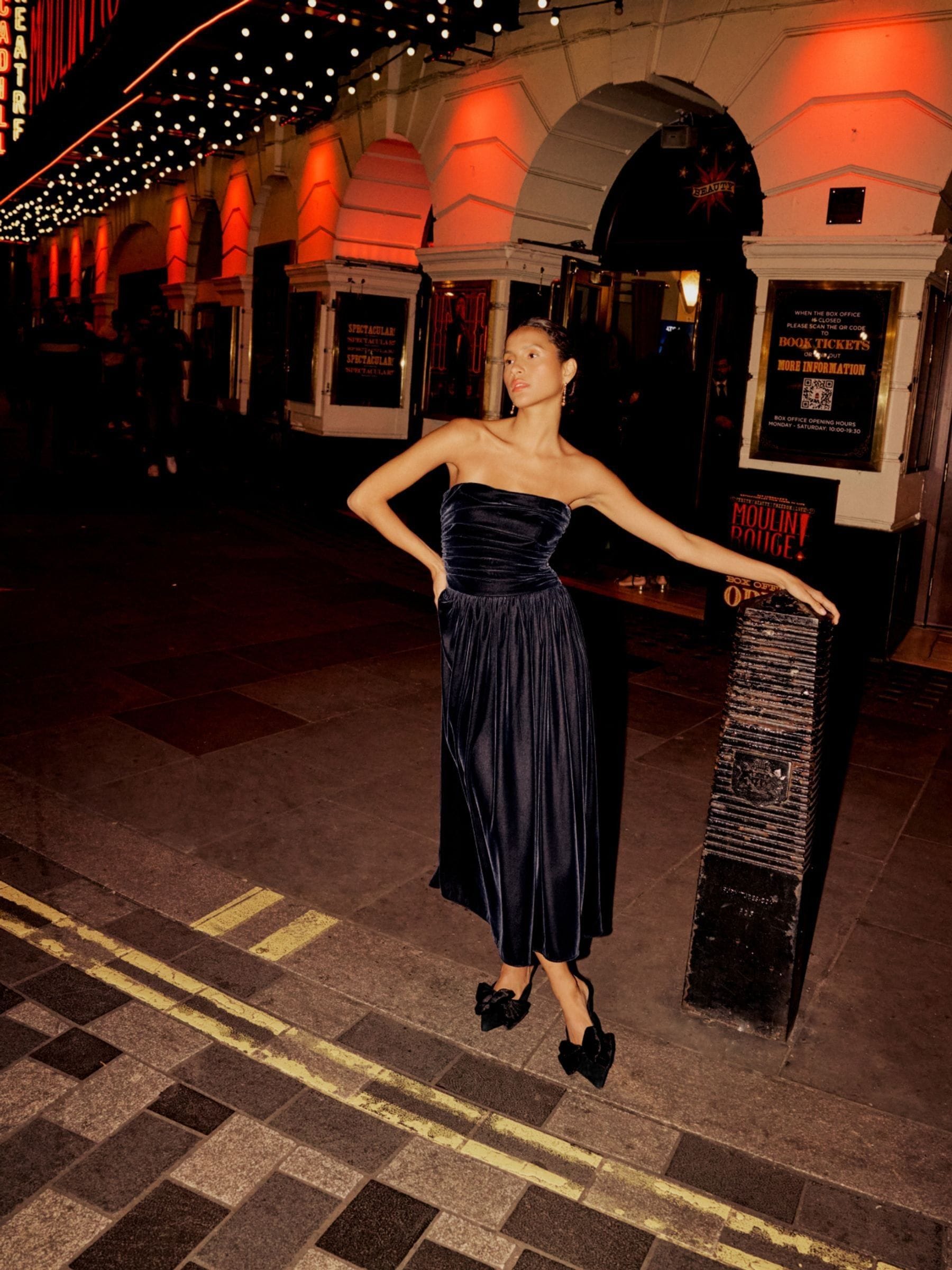 Buy Nobodys Child Blue Felicity Velvet Bandeau Midaxi Dress from the Next  UK online shop
