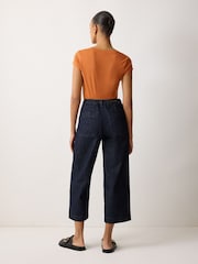 Jigsaw Orange Supima Cotton Scoop Neck T-Shirt - Image 4 of 4