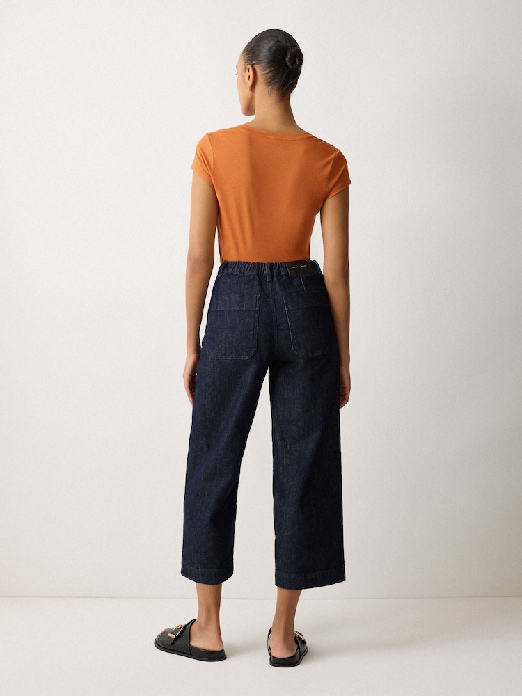 Jigsaw Orange Supima Cotton Scoop Neck T-Shirt - Image 4 of 4