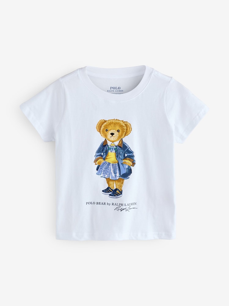 Polo Ralph Lauren Logo Bear Graphic Print Short Sleeve & Woven Short Pyjamas Set 2 Piece - Bild 2 von 7
