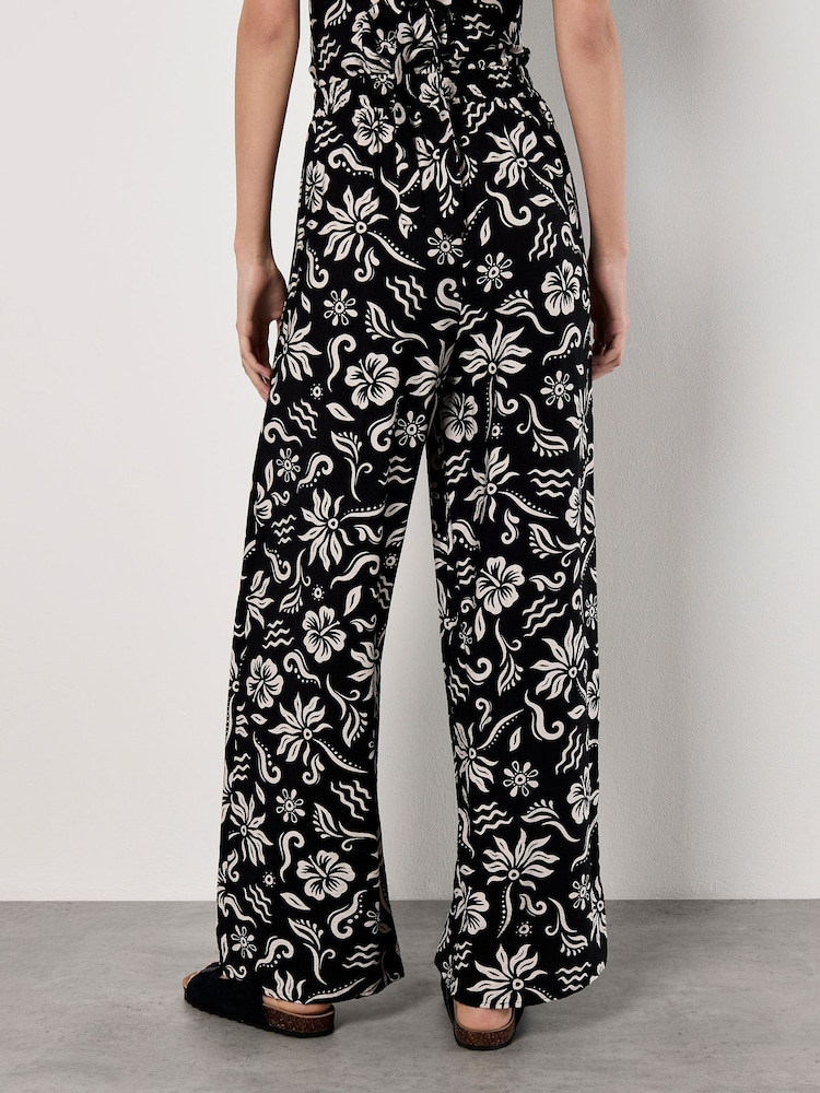Apricot Black Tropical Mono Wrap Trousers - Image 2 of 4 Apricot Black Tropical Mono Wrap Trousers - Image 2 of 4