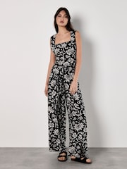 Apricot Black Tropical Mono Wrap Trousers - Image 4 of 4