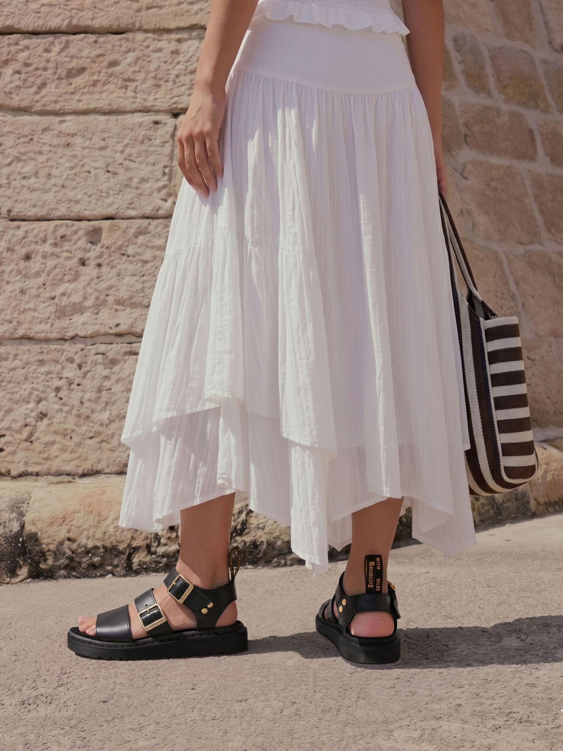 Buy Dr. Martens Black Gryphon Charro Atlas Strap Sandals from Next USA
