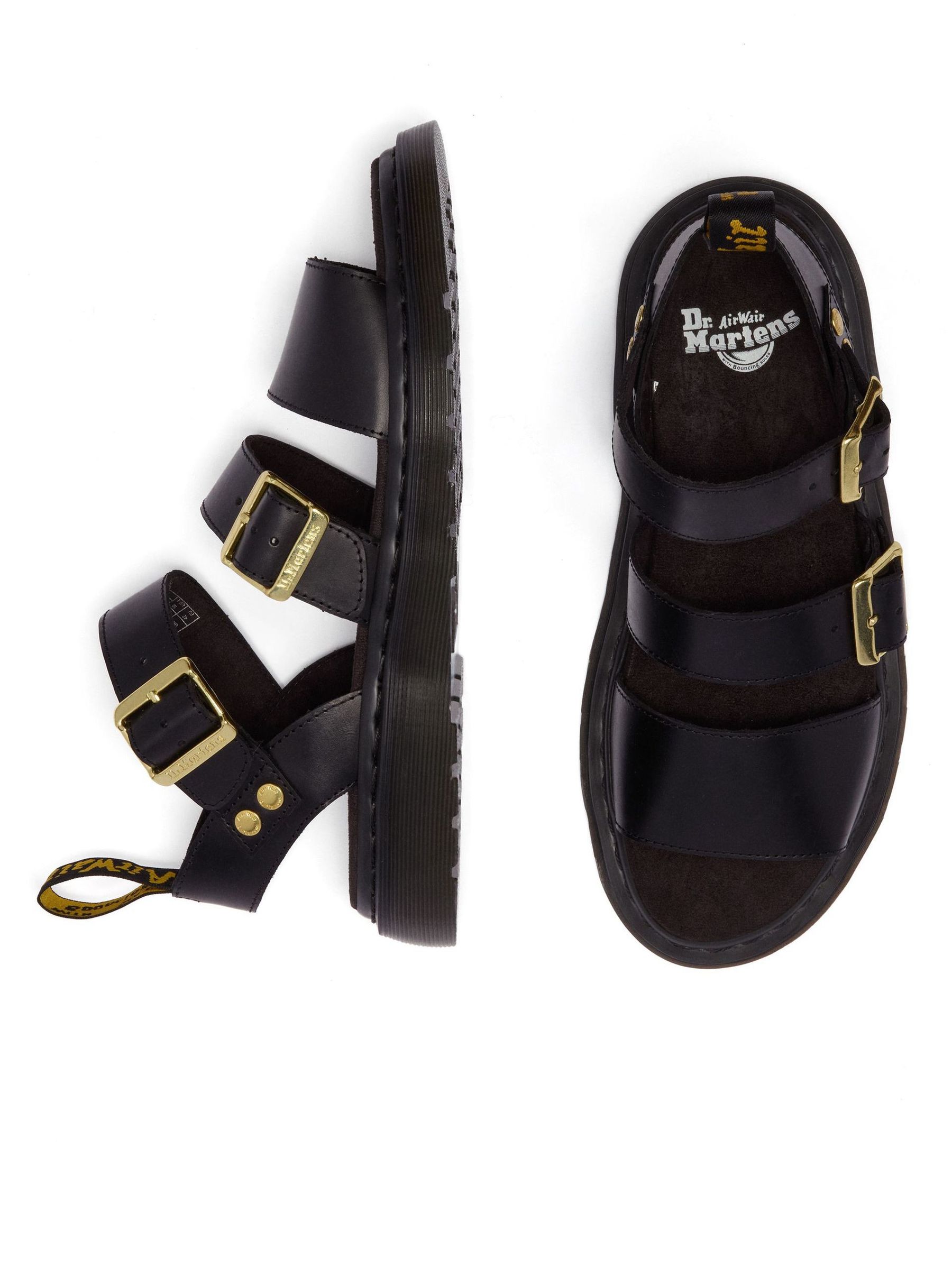 Buy Dr. Martens Black Gryphon Charro Atlas Strap Sandals from Next USA