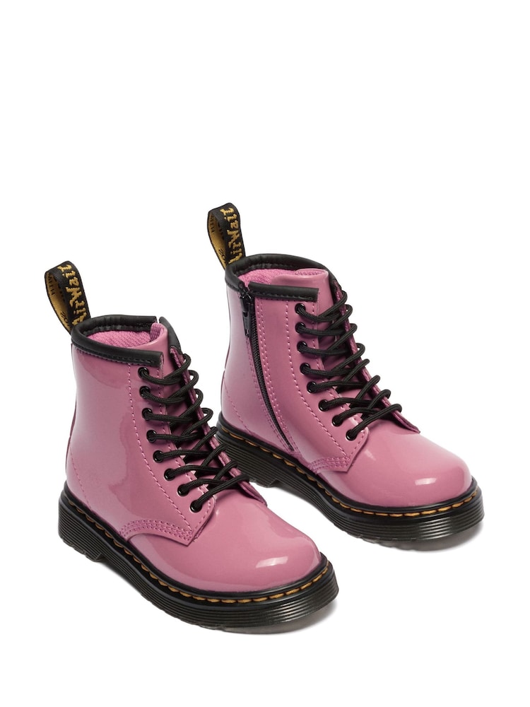 Dr. Martens Pink 1460 Pink Patent Lamper 8 Eye Boots - Image 2 of 5