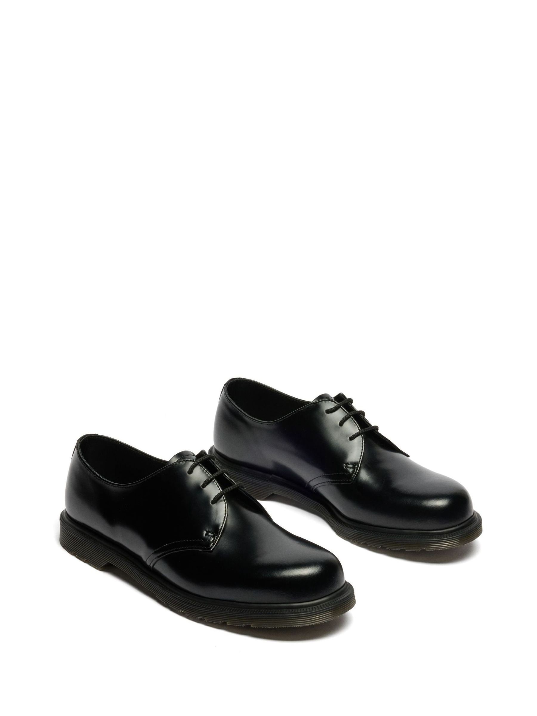 Buy Dr. Martens Black Mayfare Polished Smooth 3 Eye Shoes from