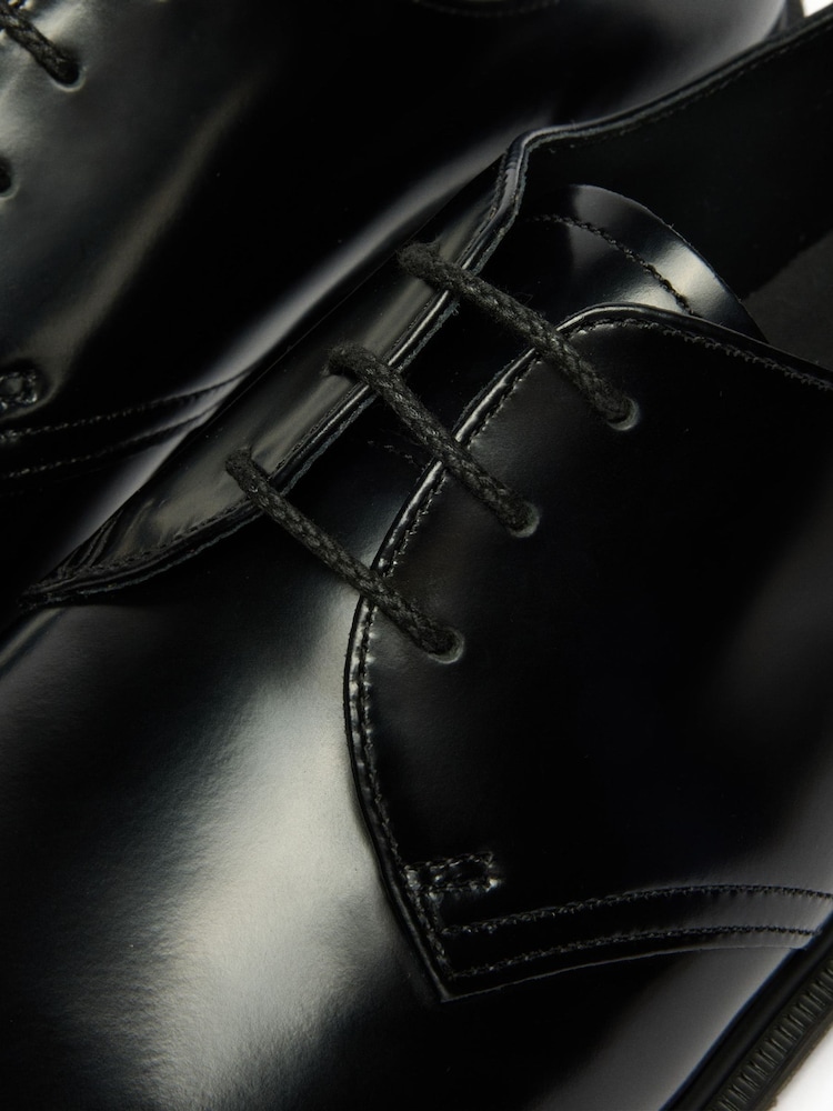 Dr. Martens Black Mayfare Polished Smooth 3 Eye Shoes - Image 5 of 5