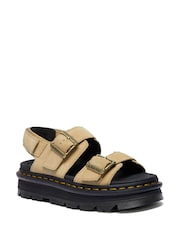 Dr. Martens Light Brown ZebZag Suede Sandals - Image 1 of 5