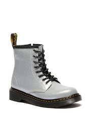 Dr. Martens Silver 1460 Nebula Glitter 8 Eye Boots - Image 1 of 5