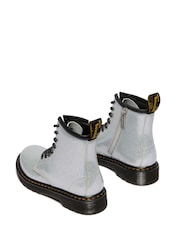 Dr. Martens Silver 1460 Nebula Glitter 8 Eye Boots - Image 3 of 5