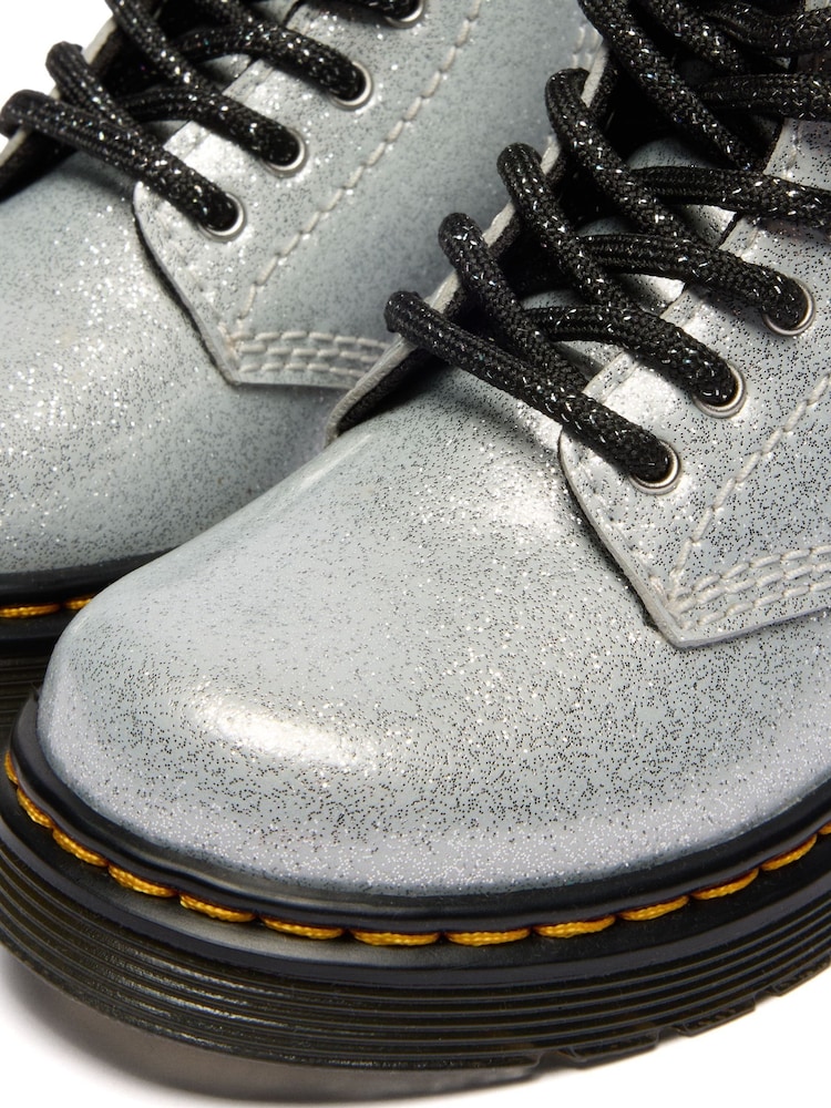 Dr. Martens Silver 1460 Nebula Glitter 8 Eye Boots - Image 5 of 5