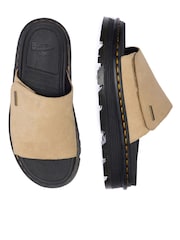 Dr. Martens Tan Brown ZebZag Savannah Suede Slider Sandals - Image 4 of 5