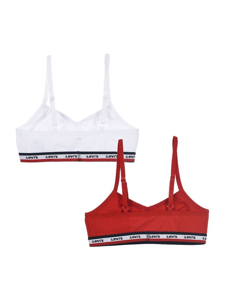 Levi's® White Logo Bralettes 2 Pack - Image 2 of 2